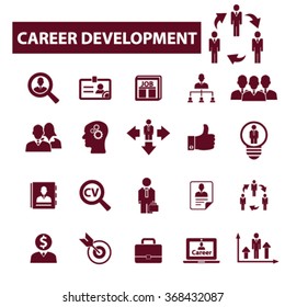 career development  icons, signs vector concept set for infographics, mobile, website, application
