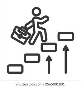 Career Development Outline Icon Vector Illustration