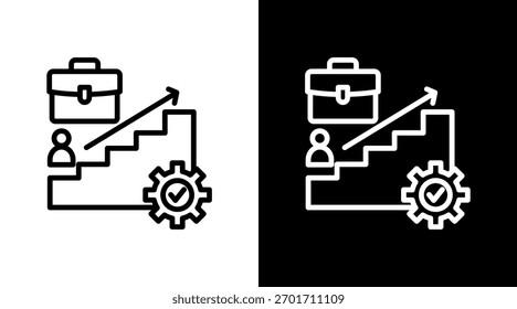 Career Development White Icon Set Design