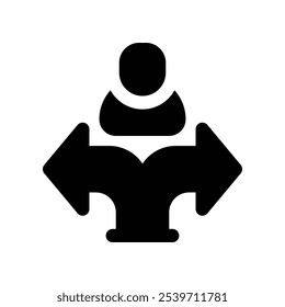 career direction icon. vector glyph icon for your website, mobile, presentation, and logo design.