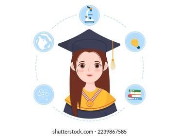 Career Education with Growth Concept Learning Model to Associate Activity for Real Experience in Flat Cartoon Hand Drawn Template Illustration