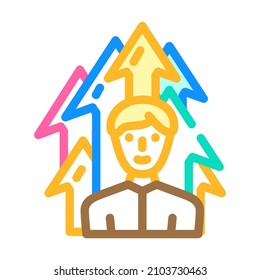 career employee color icon vector. career employee sign. isolated symbol illustration