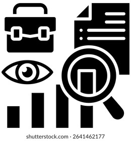 Career Exploration Icon Glyph Vector Illustration