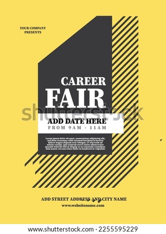 career fair poster flyer social media post design