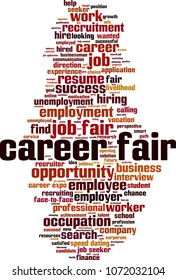 Career fair word cloud concept. Vector illustration
