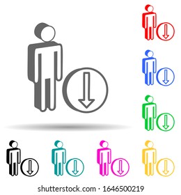 career fall multi color style icon. Simple glyph, flat vector of hr and heat hunting icons for ui and ux, website or mobile application