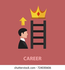 Career flat concept. Vector illustration