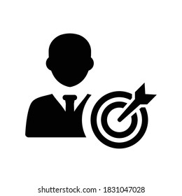 Career goal icon.mission,aim (vector illustration)