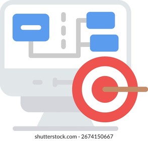 Career Goals Flat Icon Vector Design