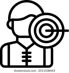 Elementos de icono de línea de Vector de objetivos profesionales