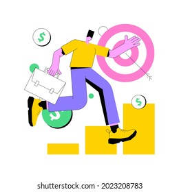 Career growth abstract concept vector illustration. Career development, careerbuilder, personality planning progress, set goals, gain success, job position, new challenge abstract metaphor.