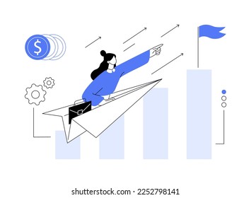 Career growth abstract concept vector illustration. Career development, careerbuilder, personality planning progress, set goals, gain success, job position, new challenge abstract metaphor.