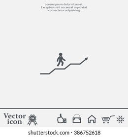 Career growth, Business progress, vector illustration