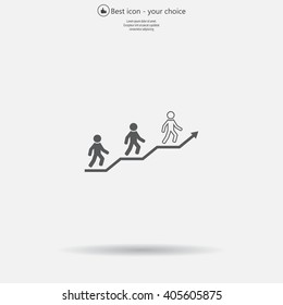 Career growth, Business progress, vector illustration