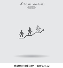 Career growth, Business progress, vector illustration