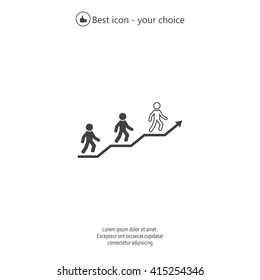 Career growth, Business progress, vector illustration