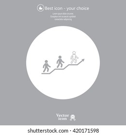 Career growth, Business progress, vector illustration