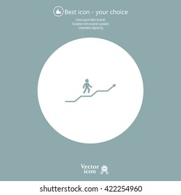 Career growth, Business progress, vector illustration