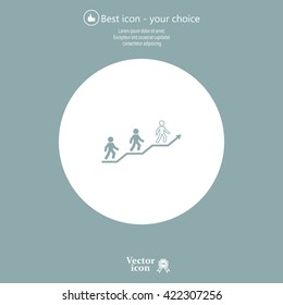 Career growth, Business progress, vector illustration