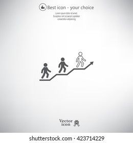 Career growth, Business progress, vector illustration