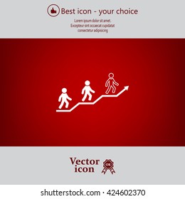 Career growth, Business progress, vector illustration