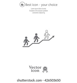 Career growth, Business progress, vector illustration
