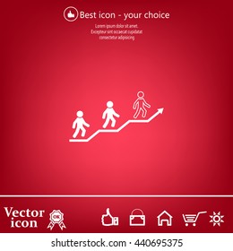 Career growth, Business progress, vector illustration