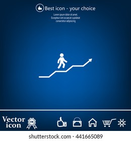 Career growth, Business progress, vector illustration