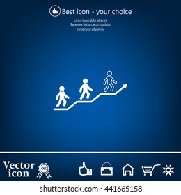 Career growth, Business progress, vector illustration