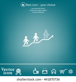 Career growth, Business progress, vector illustration