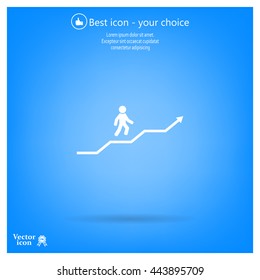 Career growth, Business progress, vector illustration