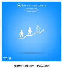 Career growth, Business progress, vector illustration