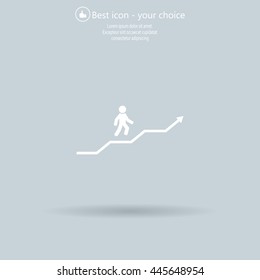 Career growth, Business progress, vector illustration