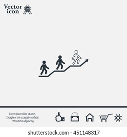 Career growth, Business progress, vector illustration