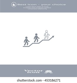 Career growth, Business progress, vector illustration