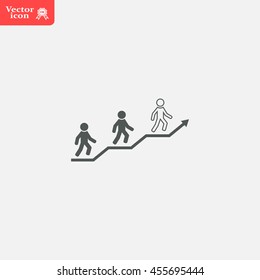 Career growth, Business progress, vector illustration