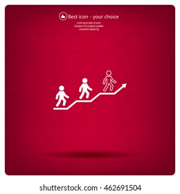 Career growth, Business progress, vector illustration