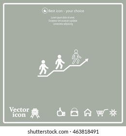 Career growth, Business progress, vector illustration