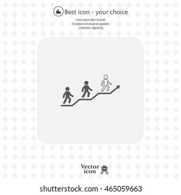 Career growth, Business progress, vector illustration