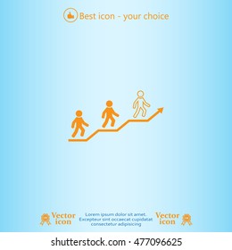 Career growth, Business progress, vector illustration