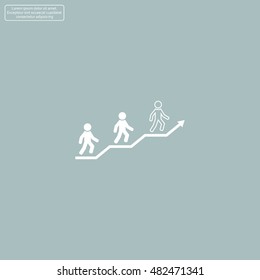 Career growth, Business progress, vector illustration