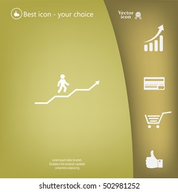 Career growth, Business progress, vector illustration