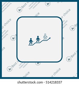 Career growth, Business progress, vector illustration
