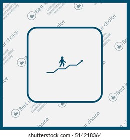 Career growth, Business progress, vector illustration