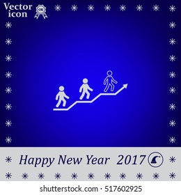 Career growth, Business progress, vector illustration