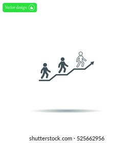 Career growth, Business progress, vector illustration
