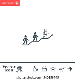 Career growth, Business progress, vector illustration