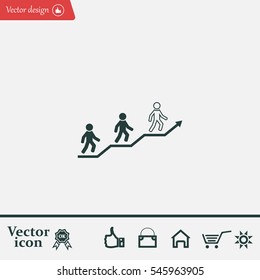 Career growth, Business progress, vector illustration