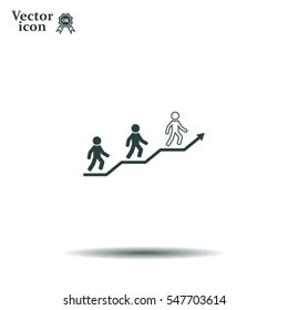 Career growth, Business progress, vector illustration