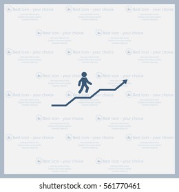 Career growth, Business progress, vector illustration